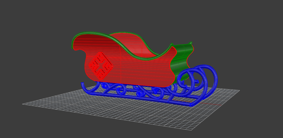CAD render of Wendell's sleigh